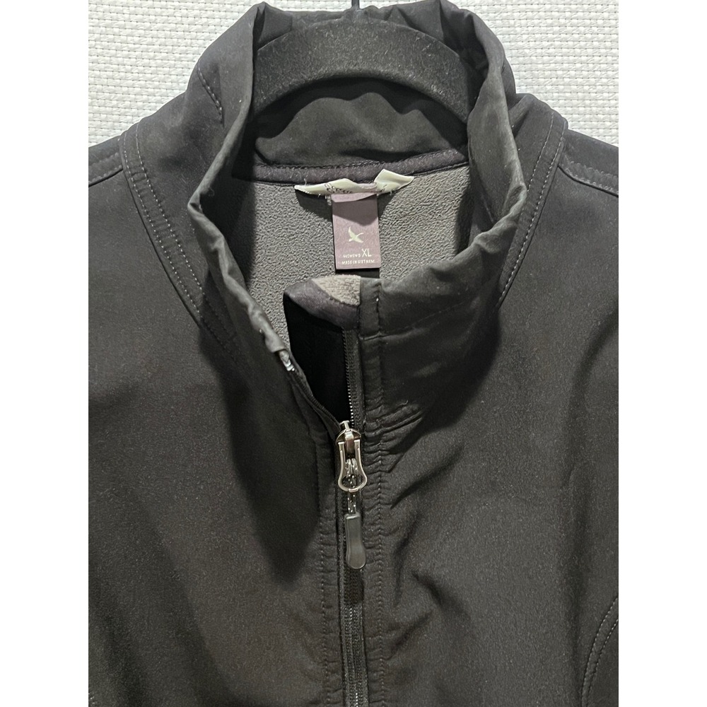 Eddie Bauer Womens Black Softshell Jacket Full Zip Water Resistant Size XL - Picture 8 of 13